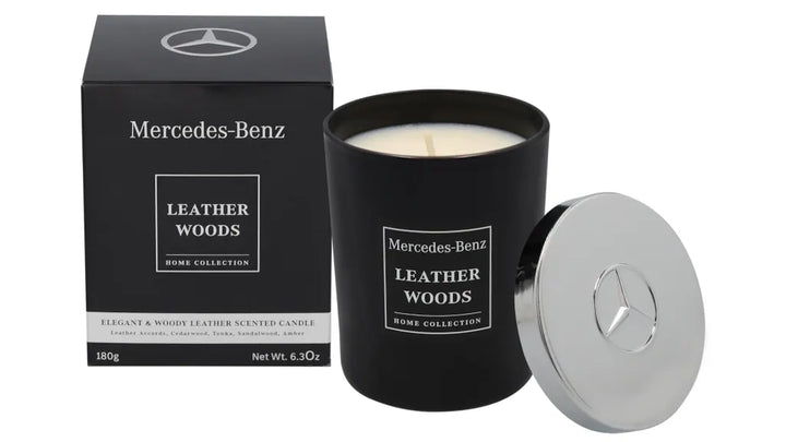 Mercedes-Benz Scented candle, Leather Woods, 180 g