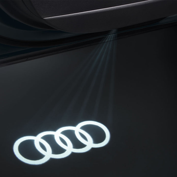 Audi beam 4 rings door entry lights