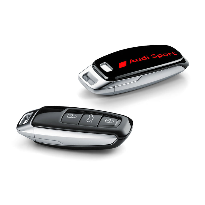 Audi key cover Myth Black with Audi Sport lettering Tango Red