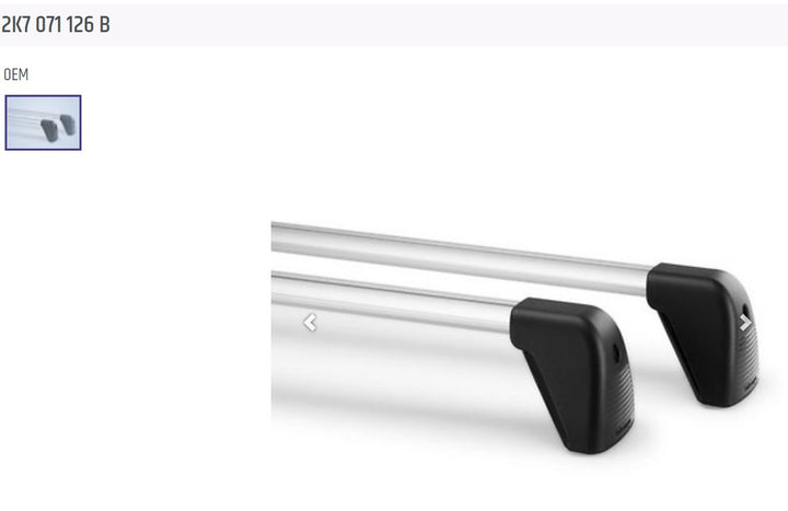Volkswagen CV - Caddy 5 silver roof rails