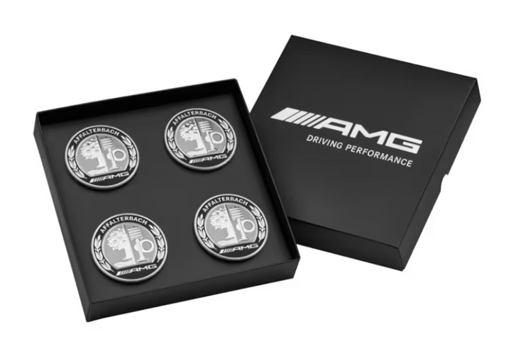 Mercedes-Benz AMG hub caps, with AMG emblem, Set of 4