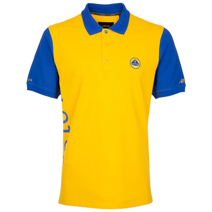 Mens Speed Polo - Yellow/Blue (medium)