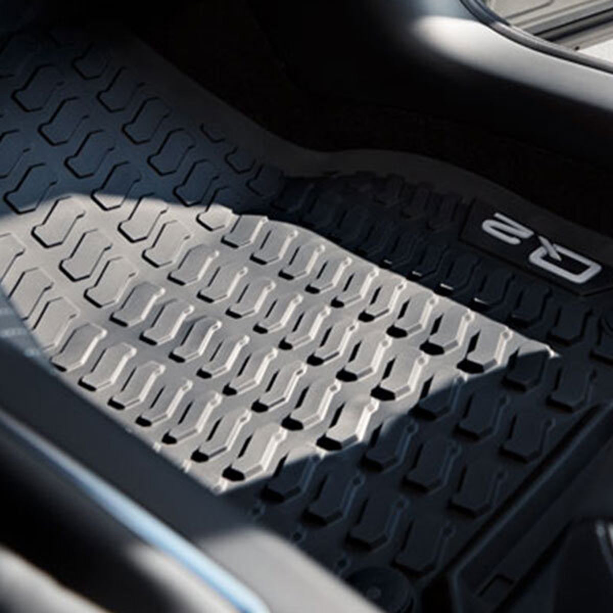 Lengenfelder Beige Rubber Floor Mats For Audi A2 - Genuine German Quality (32030-1214)