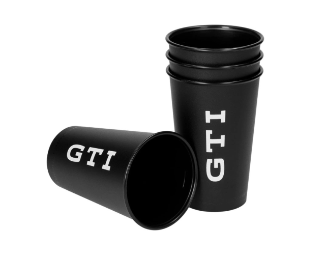 VOLKSWAGEN - cup 0.3l, black, GTI design, 4 pieces, GTI Highlight Collection
