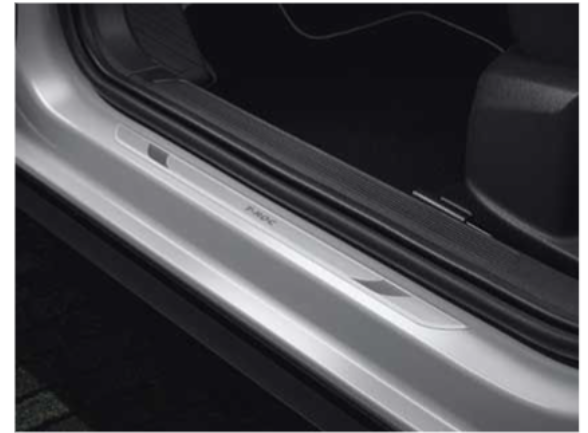 Volkswagen - Door strip front, aluminium, with lettering