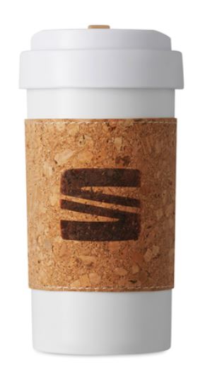 SEAT - Eco Friendly Take away cup with cork sleeve, 400ml